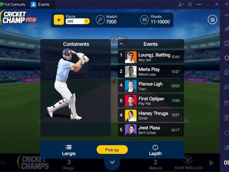 Cricket Champ Pro Batting Interface